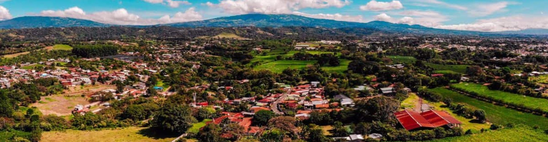 Alajuela cityscape at sunset