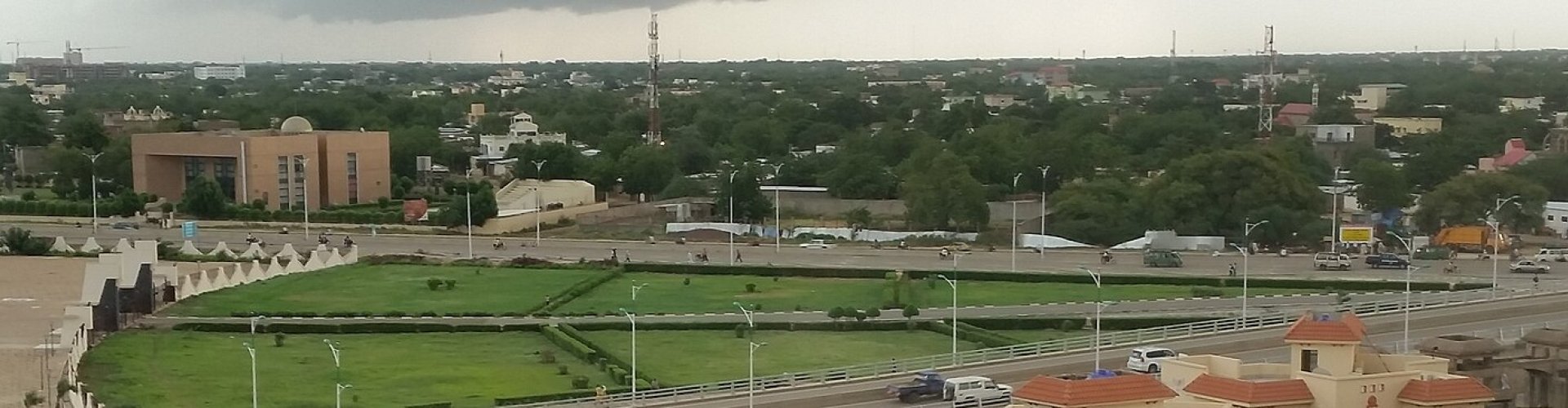 Ndjamena cityscape at dusk