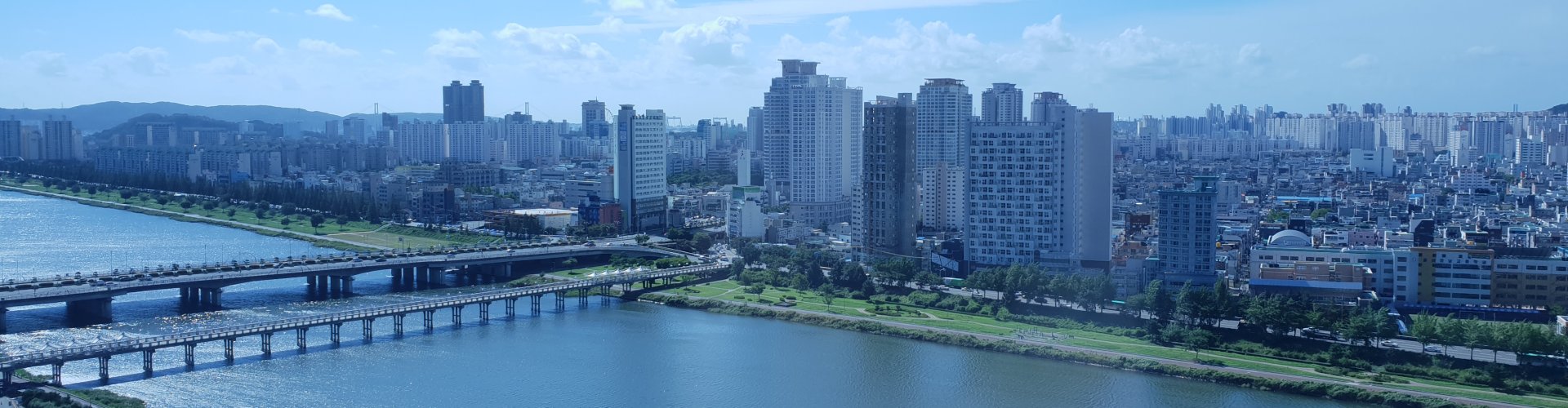 Ulsan cityscape at sunset