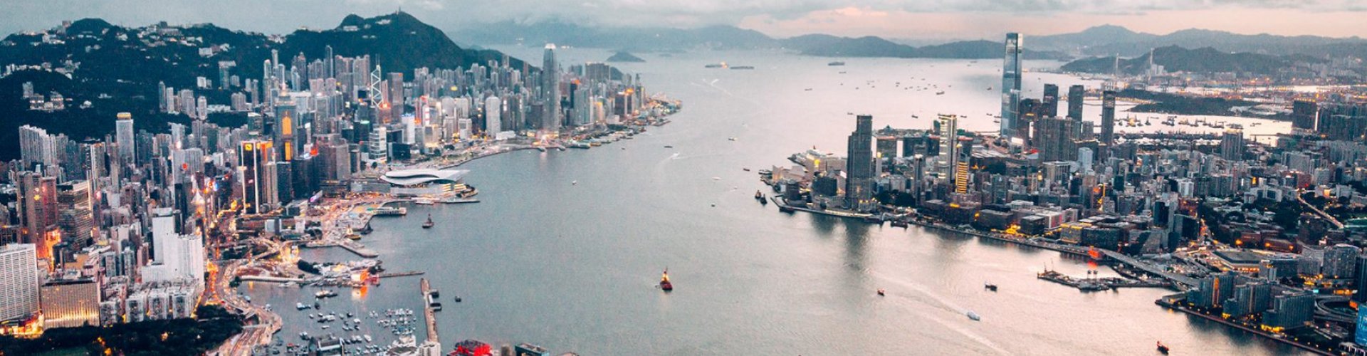 Hong Kong cityscape at dusk
