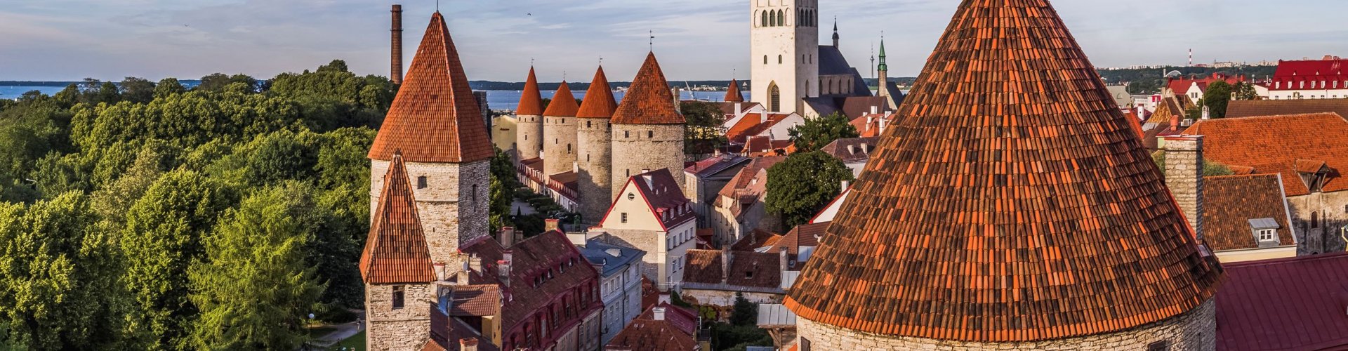 Tallinn cityscape at dusk