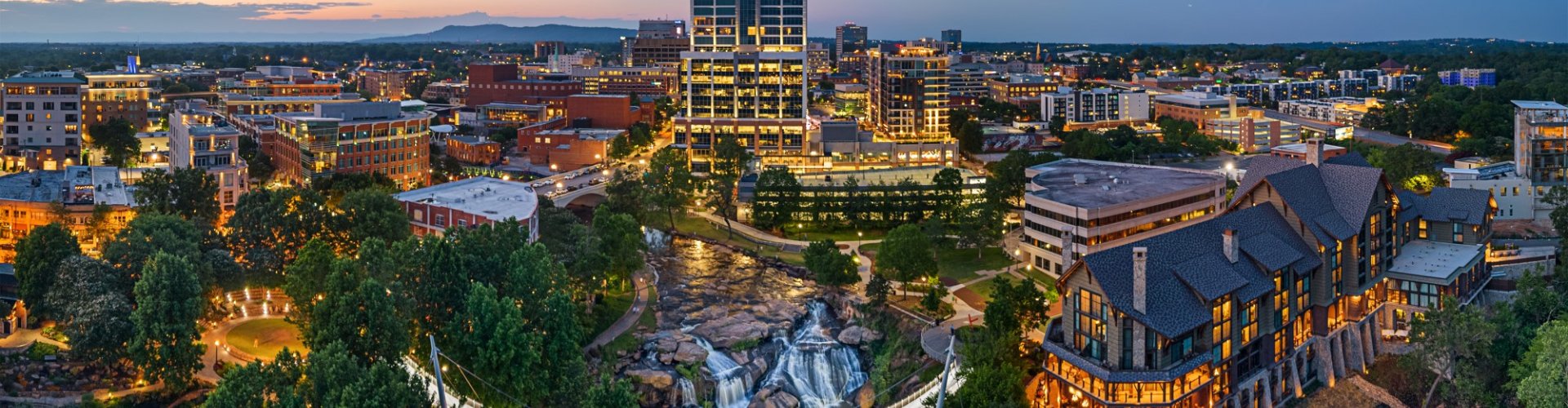 Sunset view over Greenville, NC