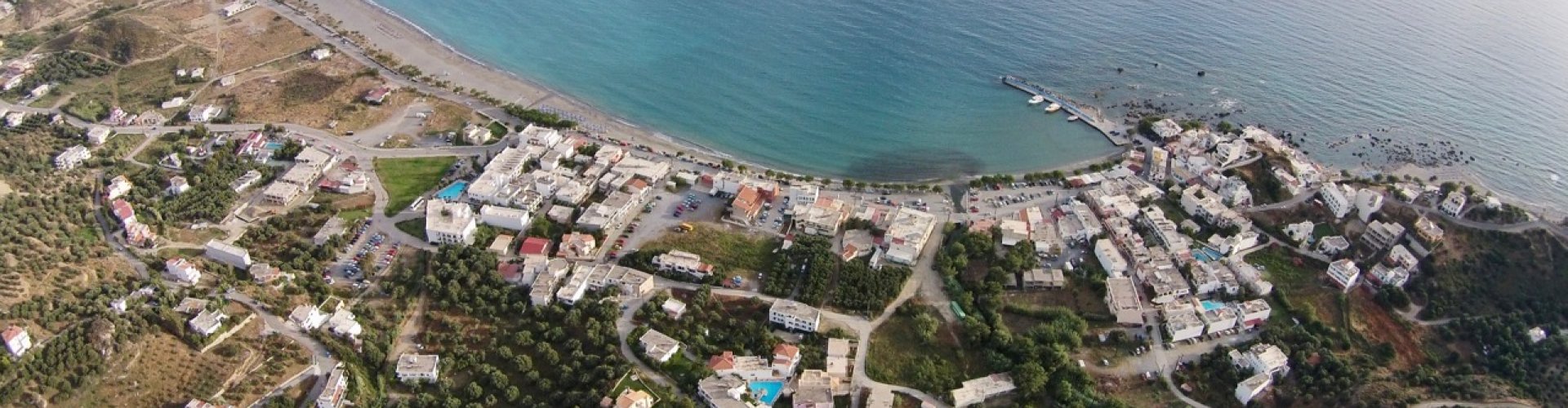 Sunset view from an apartment in Plakias