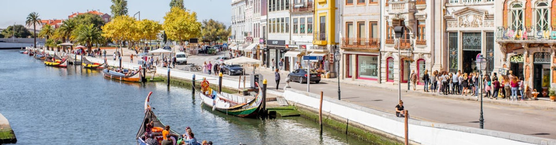 Scenic Aveiro canal view