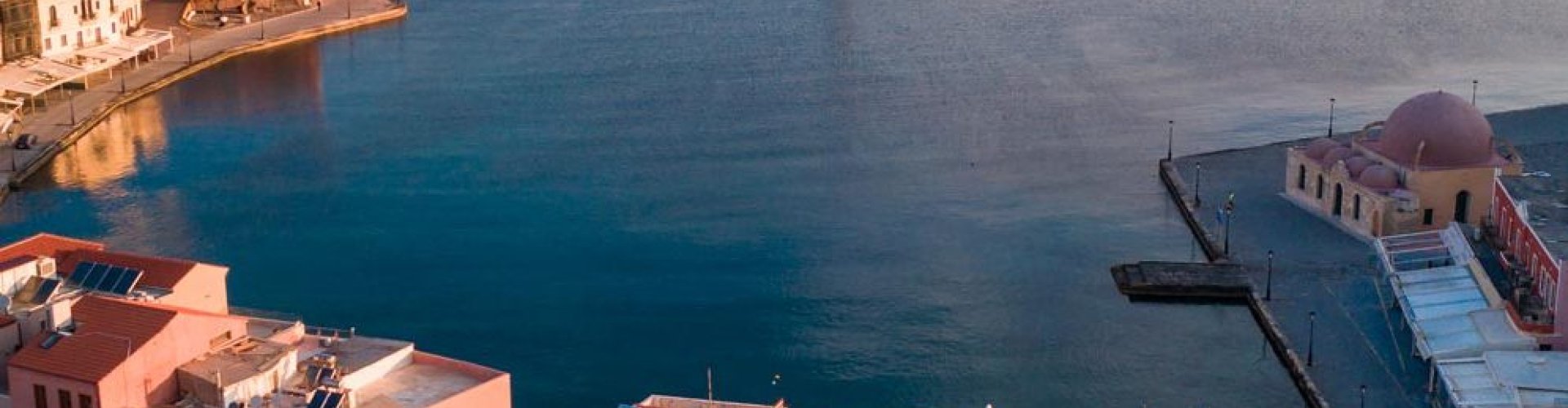 Scenic view of Chania, GR coastline